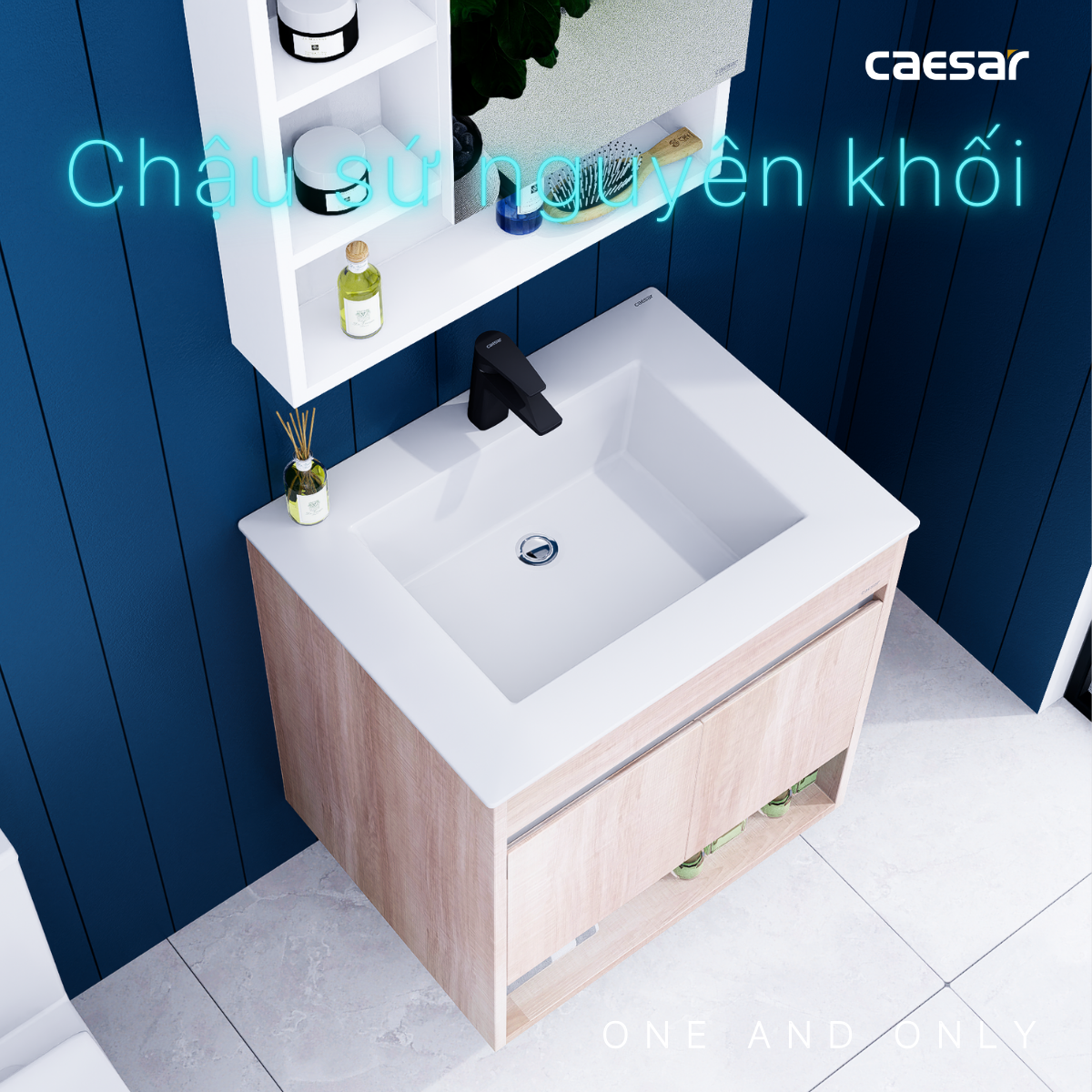Lavabo kết hợp tủ treo Caesar LF5030/EH15030AW7V