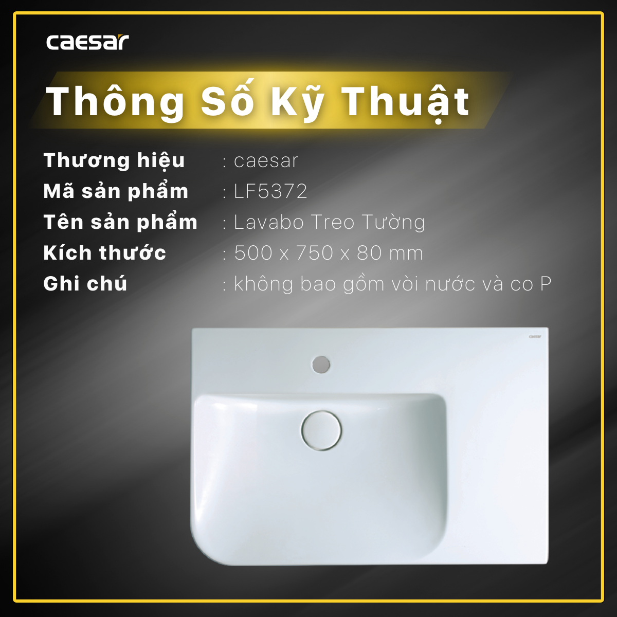Lavabo treo Caesar LF5372