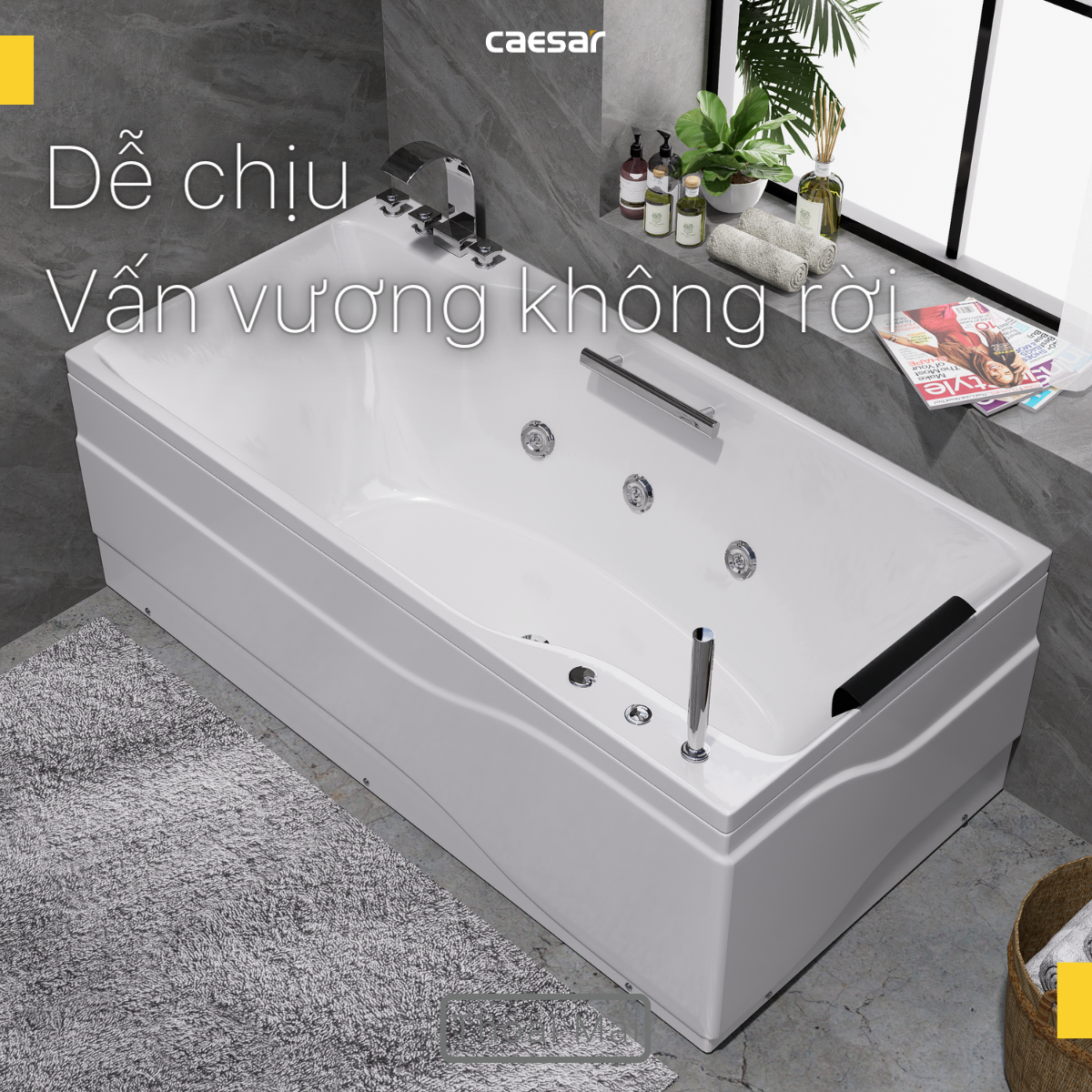 Bồn Tắm Massage Chân Yếm Caesar MT0870R