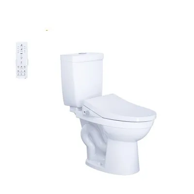 Bàn Cầu hai khối kết hợp với nắp điện tử Caesar CT1325/TAF512H