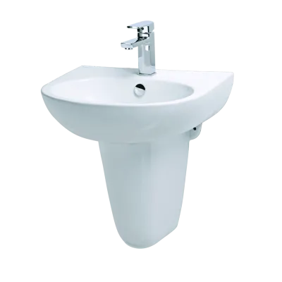 Chậu Lavabo Caesar Chân Ngắn L2152-P2443 Treo Tường