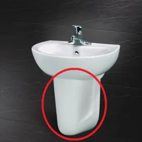 Chân chậu ngắn Caesar P2441 