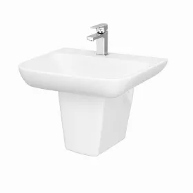 Chậu lavabo treo tường chân lửng Caesar LF5370 + PF2463