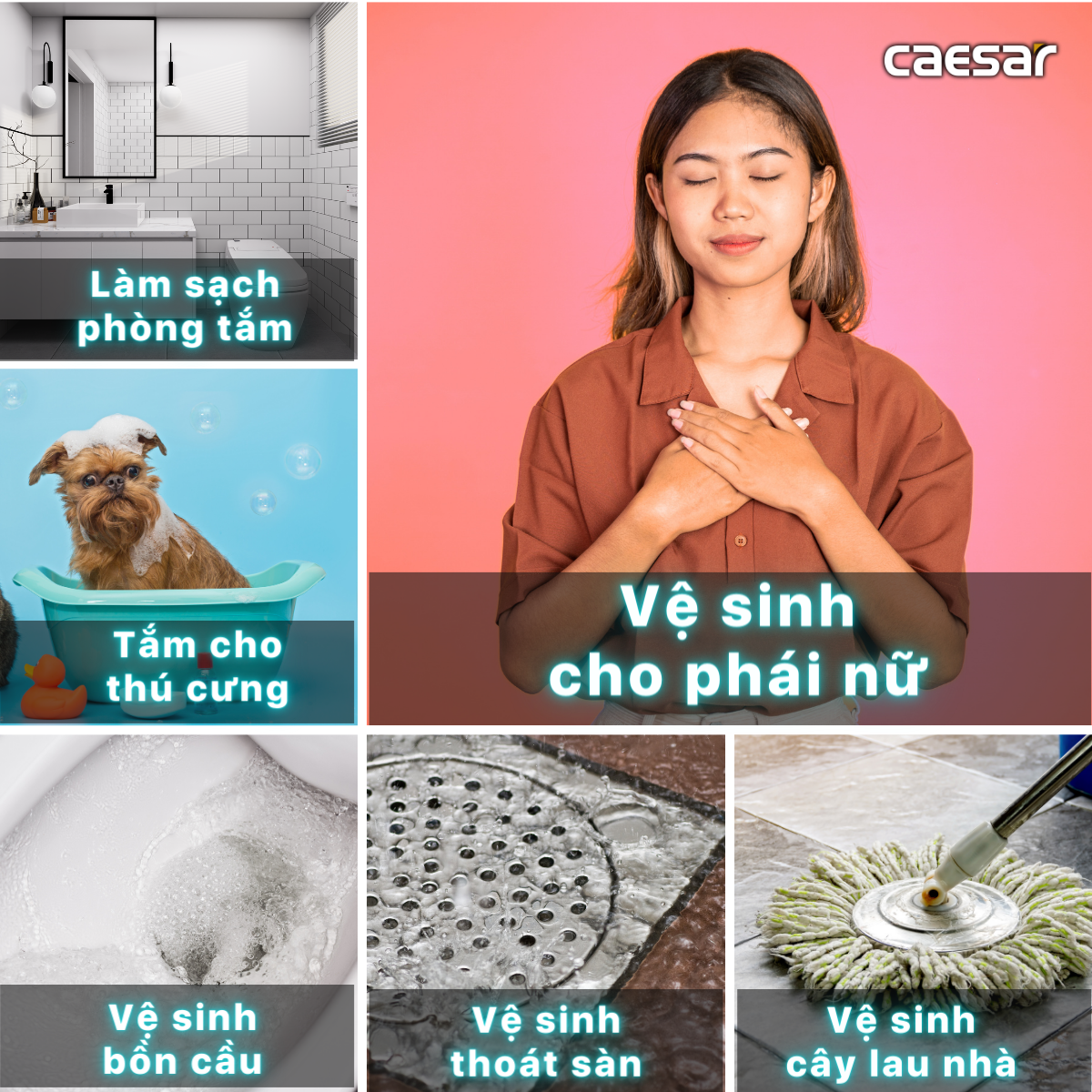 Đầu vòi xịt vệ sinh Caesar BS308CW-1