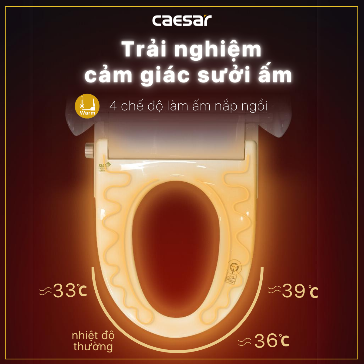 Bàn Cầu Một Khối kết hợp nắp điện tử Caesar C1393F/TAF512H