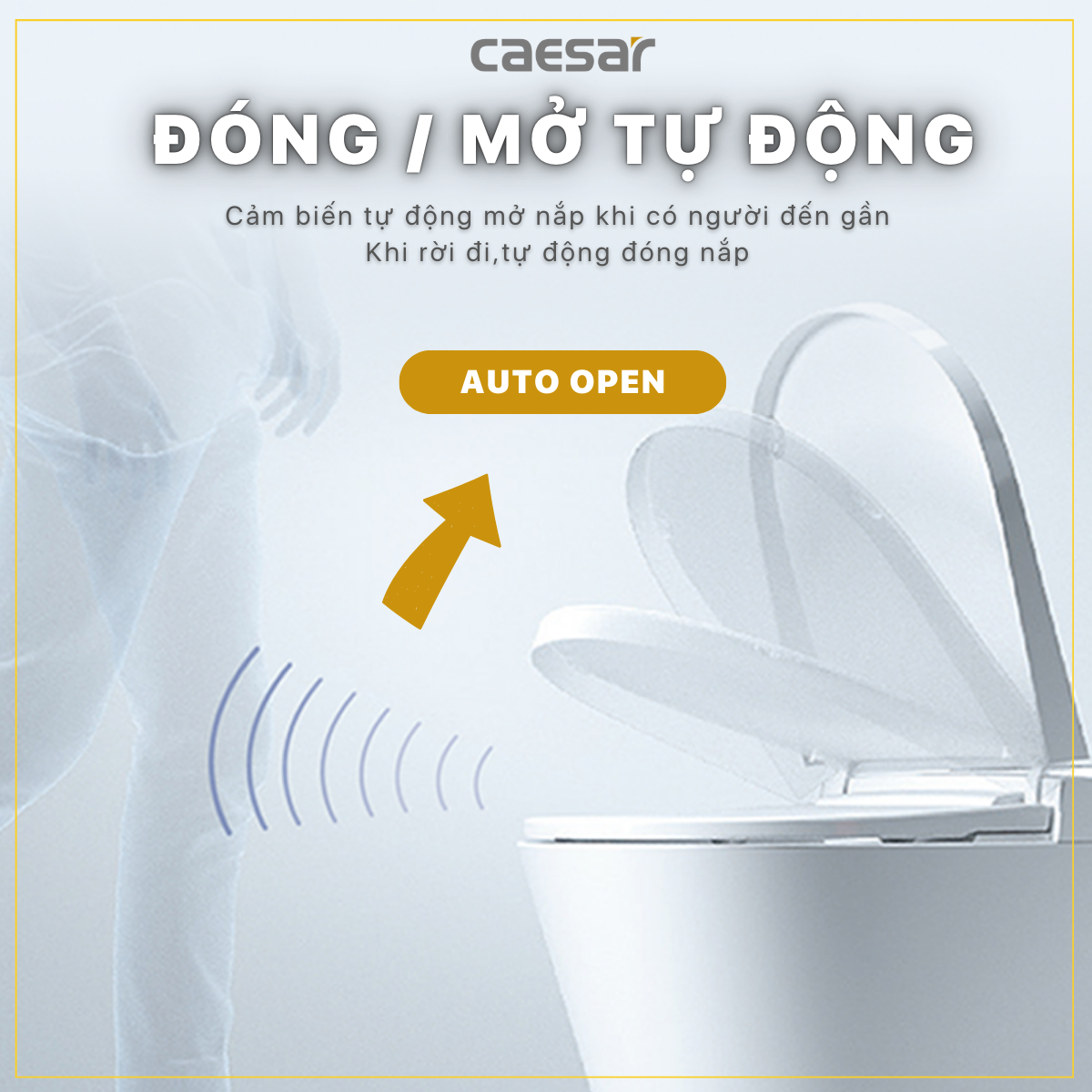 Bàn Cầu Một Khối kết hợp nắp điện tử Caesar C1393F/TAF512H