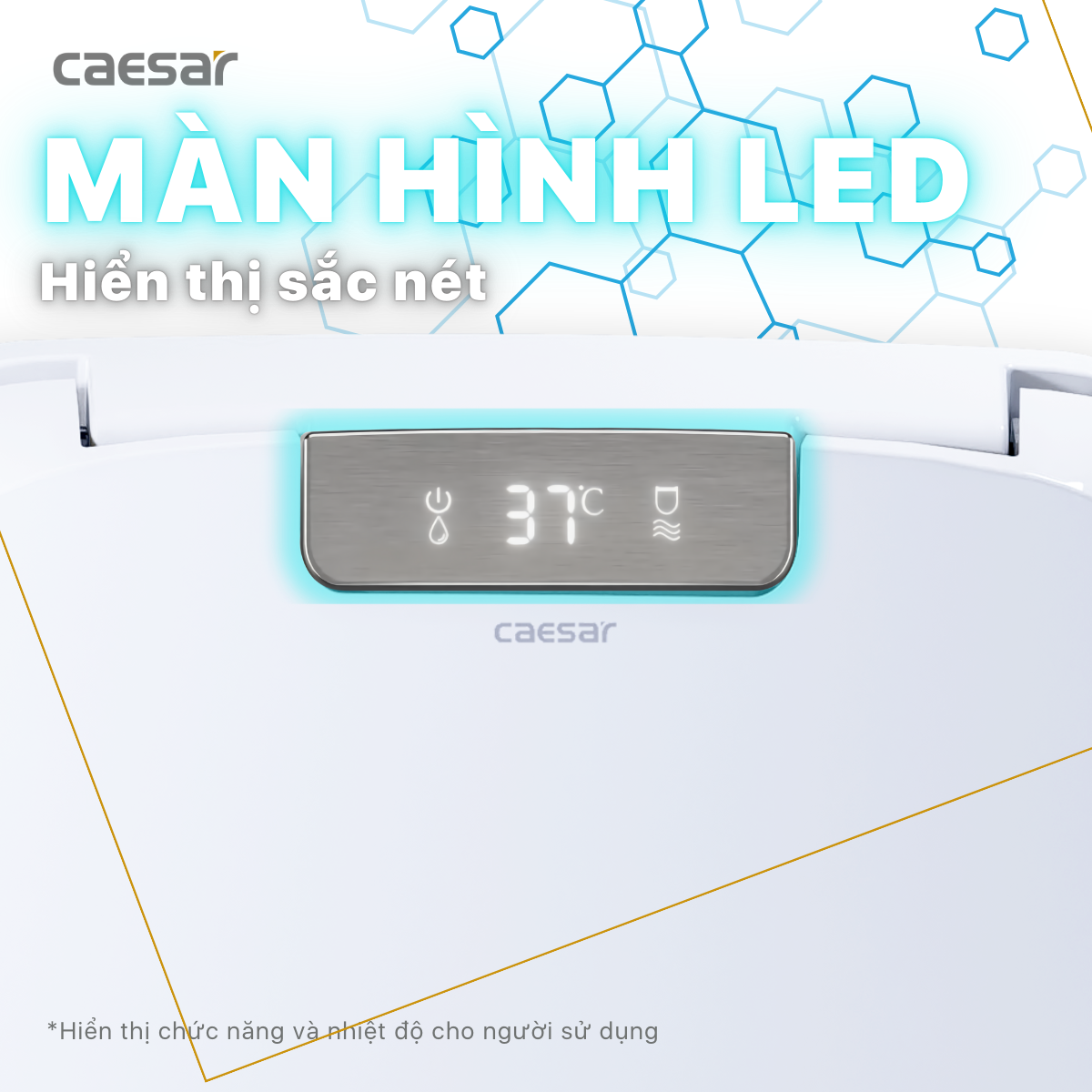 Bàn Cầu Một Khối kết hợp nắp điện tử Caesar C1395F/TAF610H