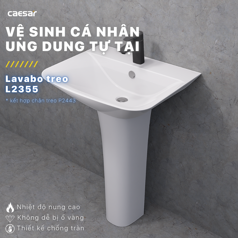Lavabo treo Caesar L2355/P2445