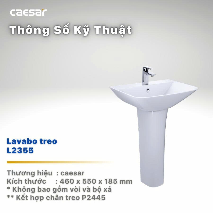 Lavabo treo Caesar L2355/P2445