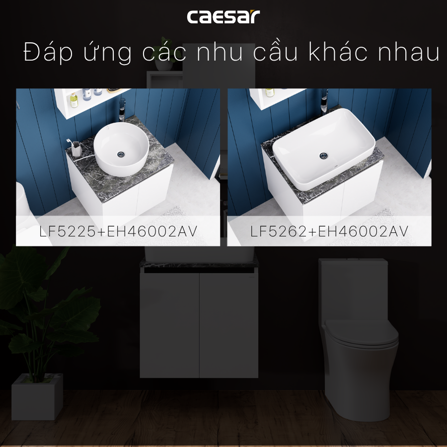 Lavabo kết hợp tủ treo Caesar L5262/EH46002AV