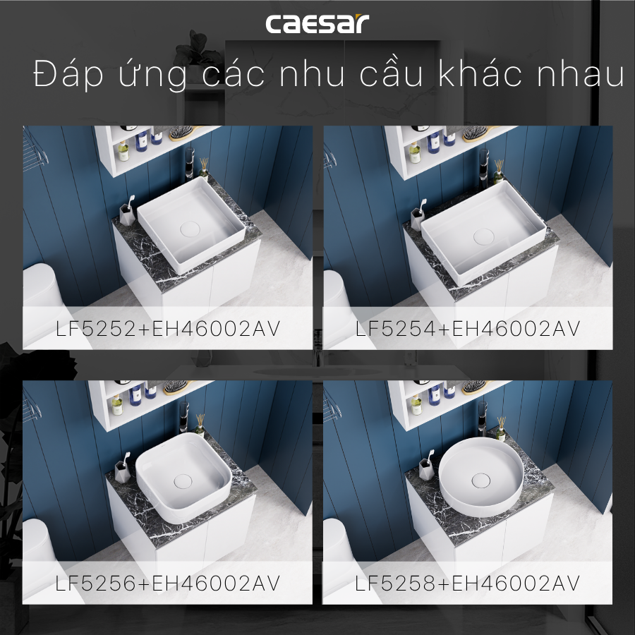 Lavabo kết hợp tủ treo Caesar L5262/EH46002AV