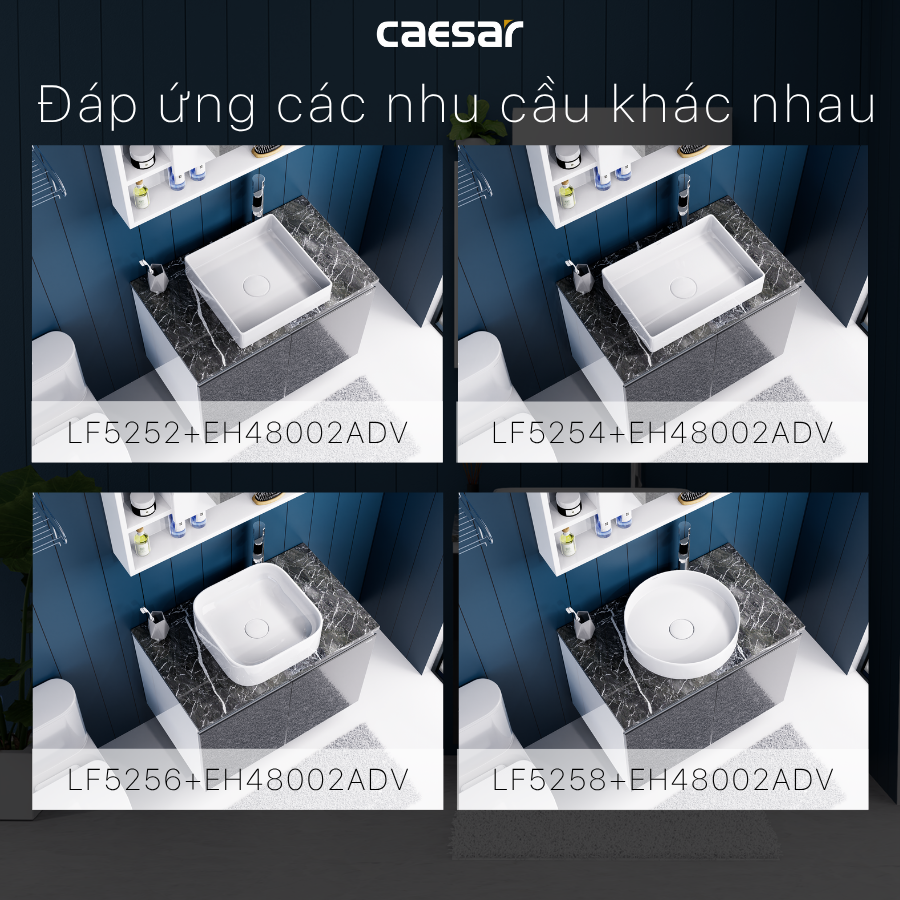 Lavabo kết hợp tủ treo Caesar L5262/EH48002ADV