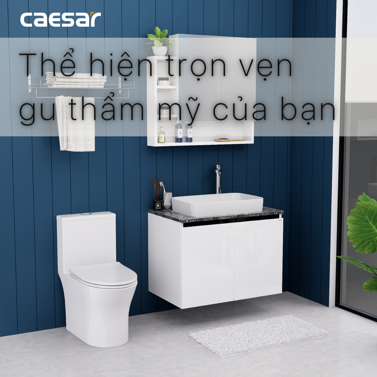 Lavabo kết hợp tủ treo Caesar L5262/EH48002AV