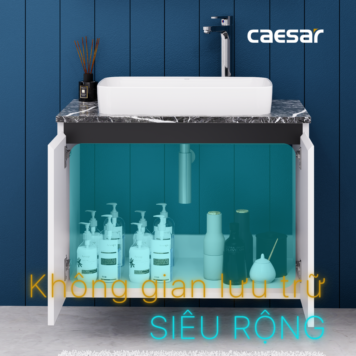 Lavabo kết hợp tủ treo Caesar L5262/EH48002AV