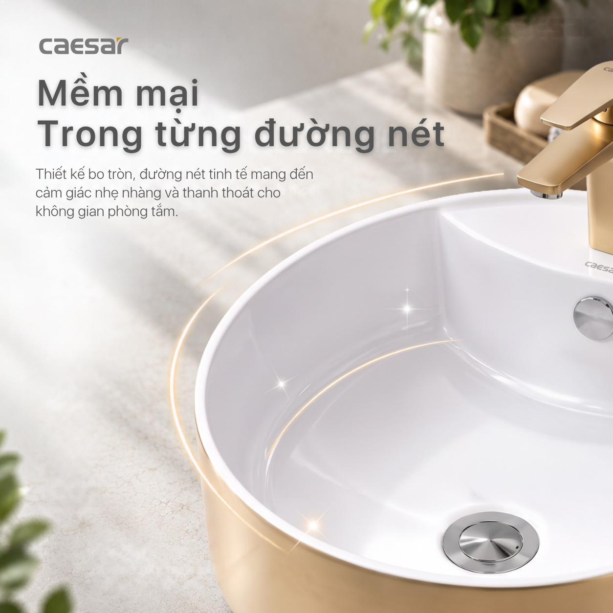 Lavabo Đặt Trên Bàn Caesar LF5240G