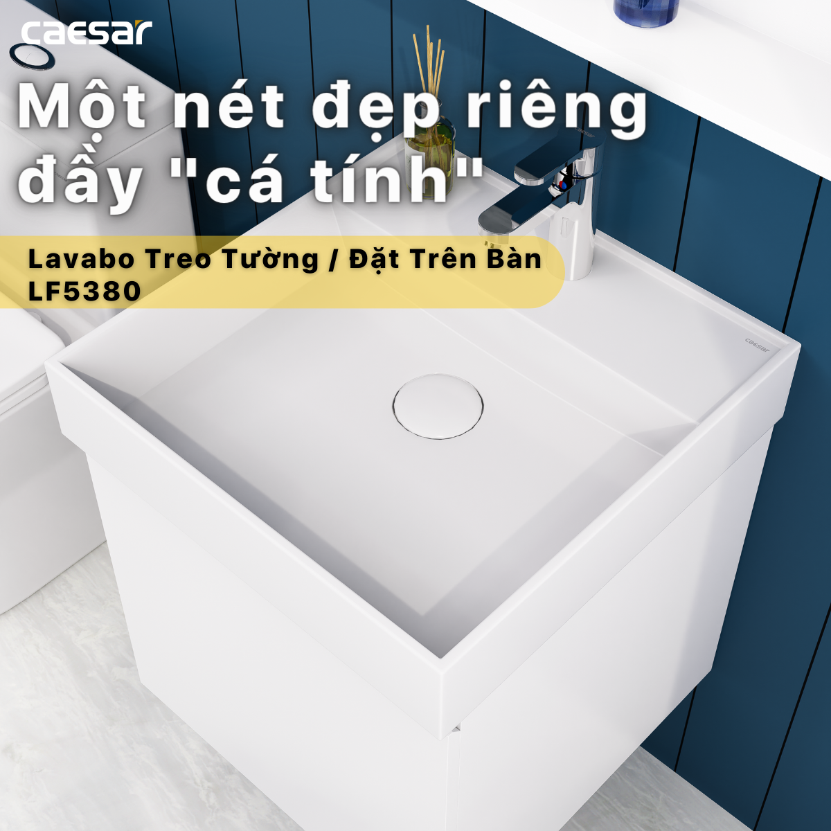 Lavabo treo tường / Lavabo đặt trên bàn Caesar LF5380