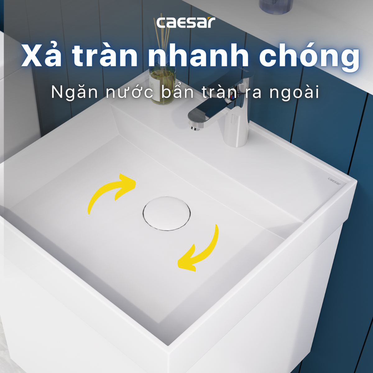 Lavabo treo tường / Lavabo đặt trên bàn Caesar LF5380