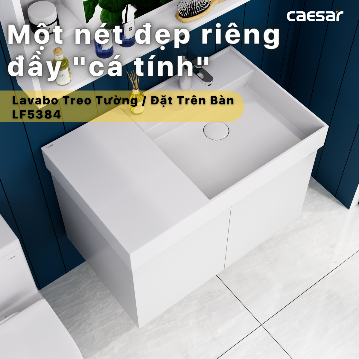 Lavabo treo tường / Lavabo đặt trên bàn Caesar LF5384