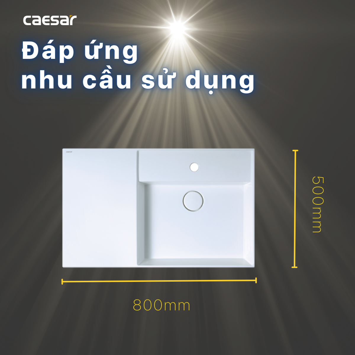 Lavabo treo tường / Lavabo đặt trên bàn Caesar LF5384