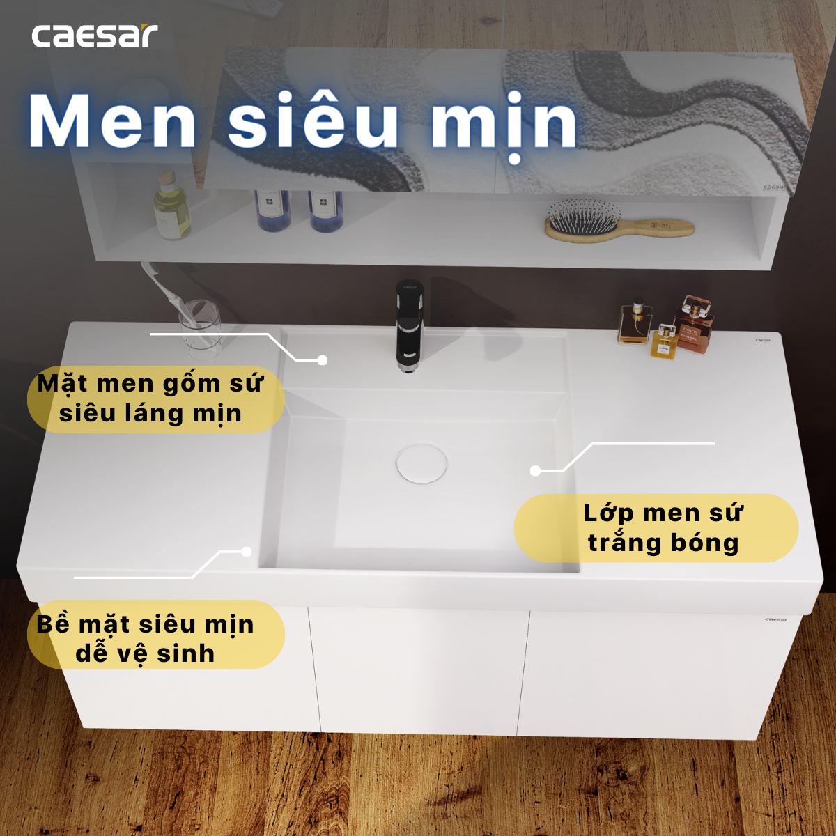 Lavabo treo tường / Lavabo đặt trên bàn Caesar LF5386